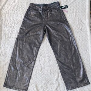 NWT Wild Fable Metallic Silver High Rise Baggy Jeans
